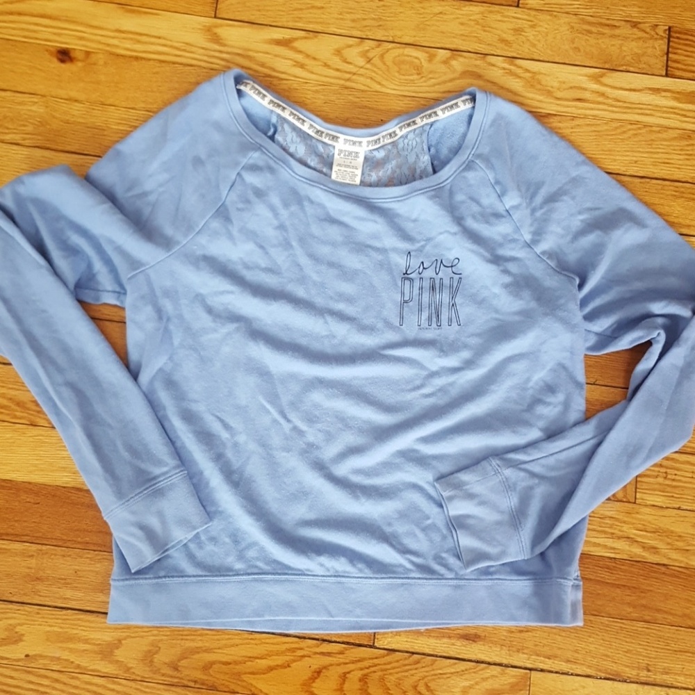 Light blue PINK sweatshirt